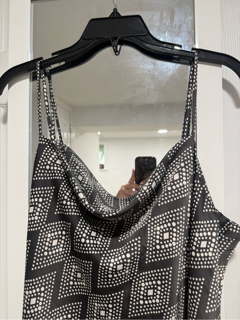 Banana Republic Black and White Geometric Midi Slip Dress - Picture 2 of 5